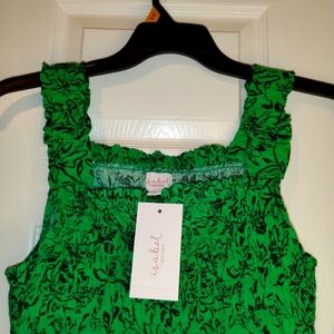 Isabel by Ingrid+Isabelle maternity green two-piece set size: Large